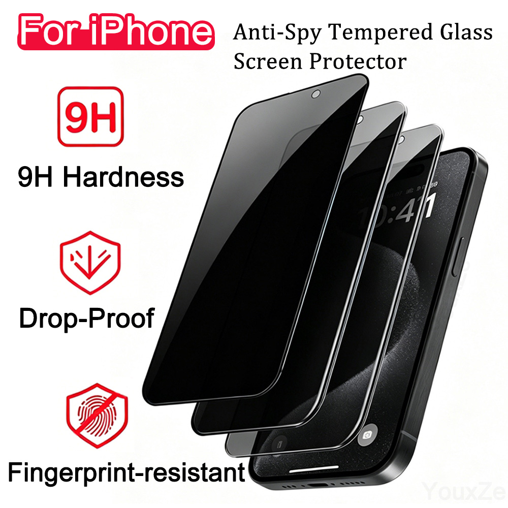 Anti Spy Privacy Glass Case - 3 sztuki szkła hartowanego chroniącego przed