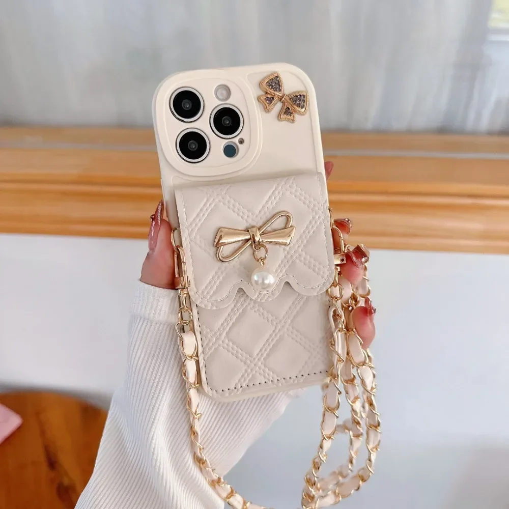 Leather Wallet Card Holder Phone Cover - Etui na telefon z portfelem na